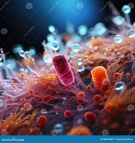 Bacteria Cells Close-up Under a Microscope. Enlarged Bacterial Rods ...