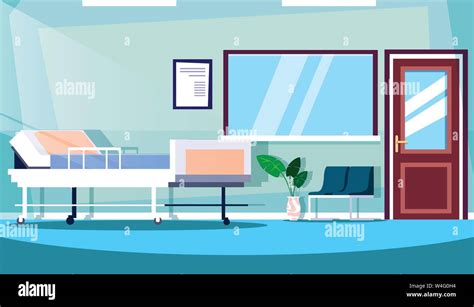 room hospital interior with equipment vector illustration design Stock ...