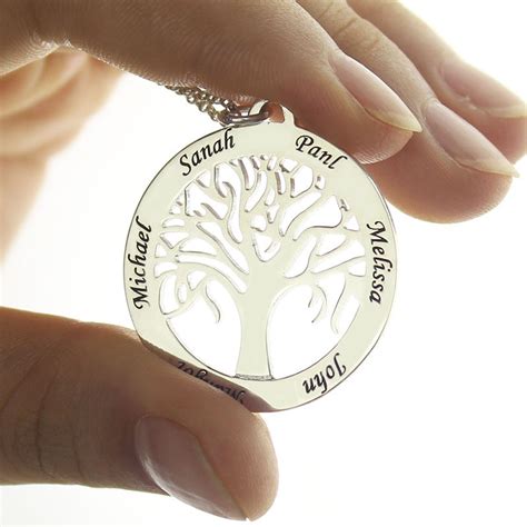 Engraved Family Tree Necklace - PersonalizedPerfectly