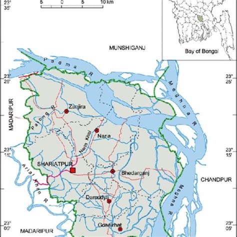 Location map of Shariatpur District, Bangladesh. | Download Scientific Diagram