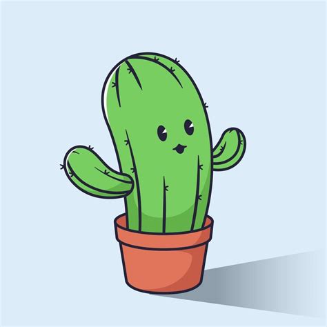 Cute cartoon cactus character illustration 3331196 Vector Art at Vecteezy