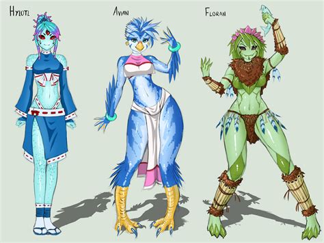 Starbound Races - Females by RoninDude on DeviantArt