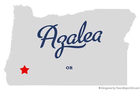 Map of Azalea, OR, Oregon