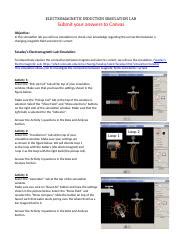 New Lab 04 Electromagnetic induction Simulation Lab.docx - ELECTROMAGNETIC INDUCTION SIMULATION ...