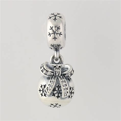 Pandora Christmas Ornament Dangle Bead 791410CZ Sterling Silver CZ ...