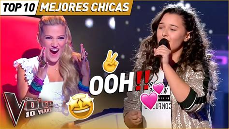 Las chicas con MÁS TALENTO de La Voz Kids - YouTube