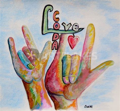 "CODA - Children of Deaf Adults" Painting art prints and posters by eloiseart - ARTFLAKES.COM