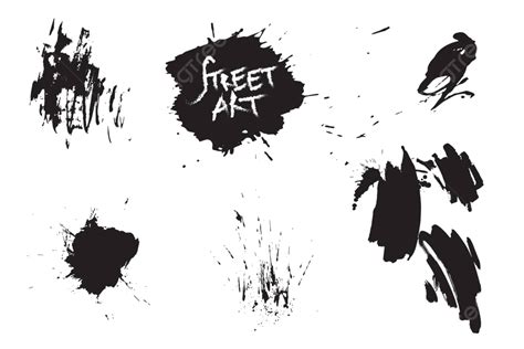 Abstract Black And White Street Art Elements With Dark Spots Vector ...