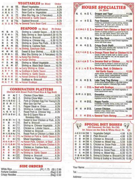 China Wok Menu, Auburn, NY