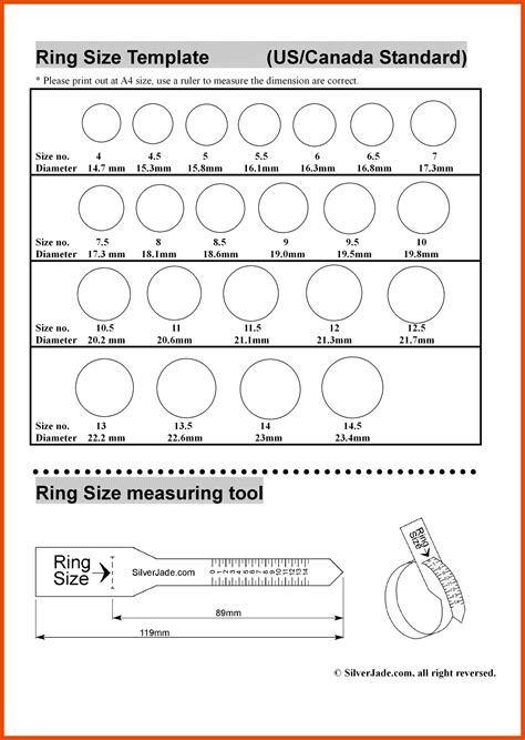 18 Useful Printable Ring Sizers - Kitty Baby Love