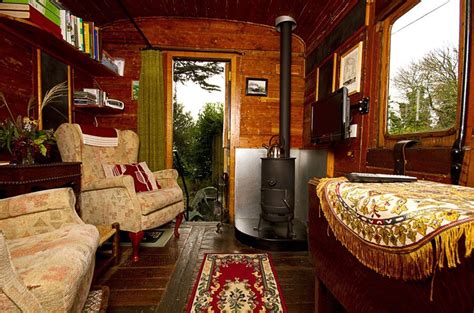 A Restored Old Luggage Van Makes For A Cosy Retreat