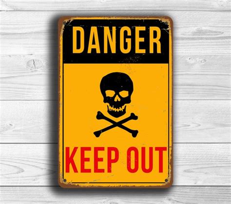 Danger Keep Out Sign - Danger Signs - Classic Metal Signs