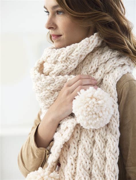 Easy Cabled Scarf (Knit) | Knit scarf, Knitting, Knitting patterns free