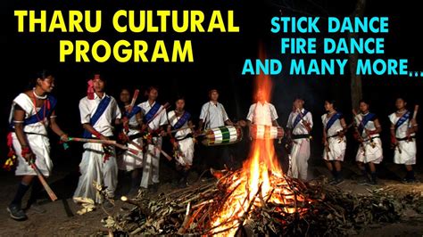 Tharu Cultural Program | Chitwan National Park | Fire Dance | Stick Dance - YouTube