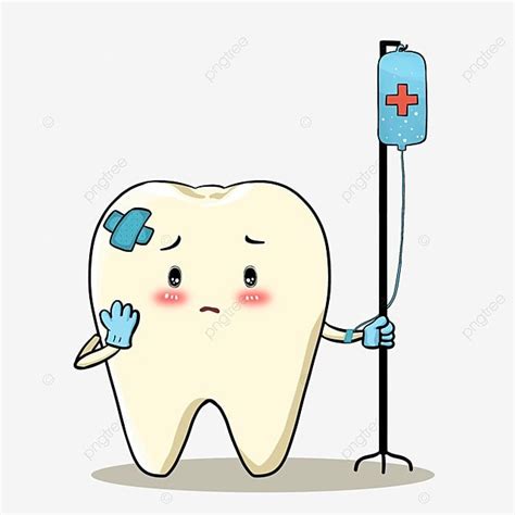 Cartoon Tooth Toothache Sick Infusion, Dental Disease, Toothache ...