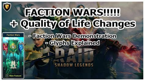 RAID Shadow Legends | FACTION WARS!!! + Quality of Life Changes and ...