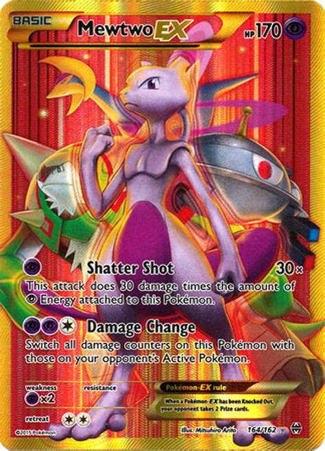 Pokemon X Y BREAKthrough Single Card Secret Rare Holo Mewtwo-EX 164 - ToyWiz