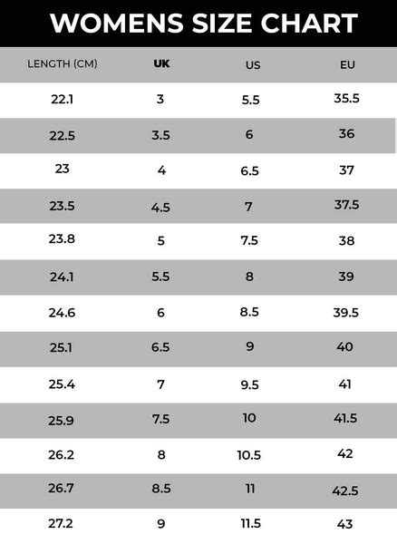 Size Chart Updated