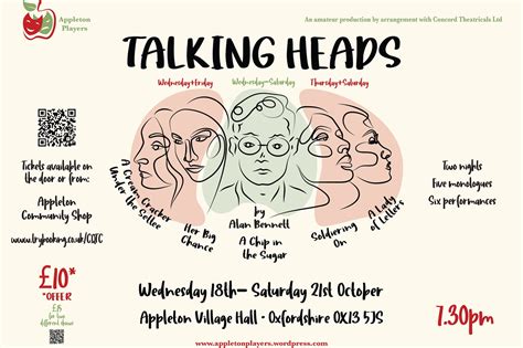 Appleton Players present "Talking Heads" by Alan Bennett – Experience Oxfordshire