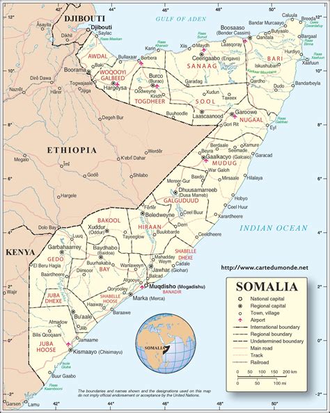 Map Somalia, Country Map Somalia