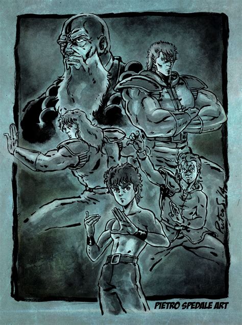 Hokuto Shinken disciples, Raoh, Toki, Jagi and Kenshiro, under Master ...