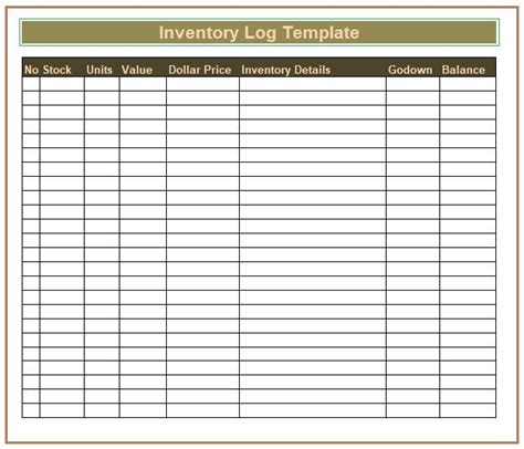 Free Inventory Log Templates | Keep Track of Your Goods