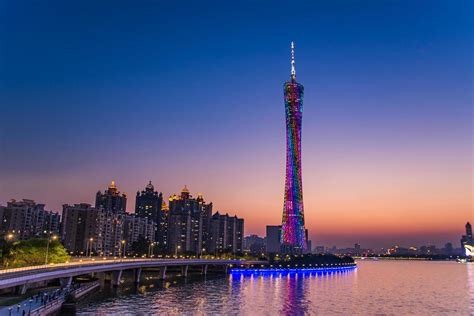 GUANGHZOU, CHINA - APRIL 02, 2017-Guangzhou Tower or Canton tower, formally Guangzhou TV ...