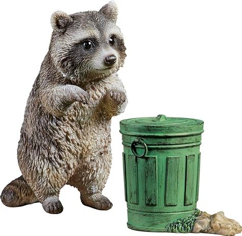 Amazon.com: Collections Etc Raccoon with Trash Can - 2 Piece Set ...