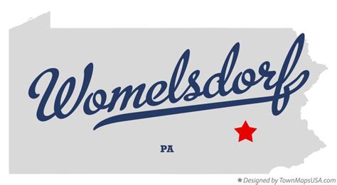 Map of Womelsdorf, PA, Pennsylvania