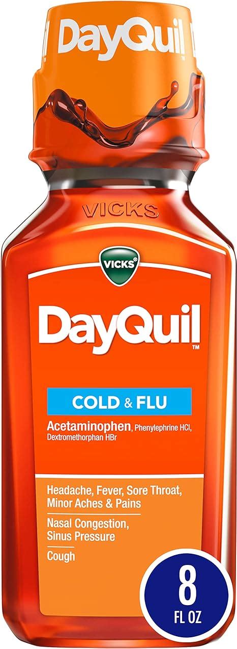 Amazon.com: Vicks DayQuil Cold & Flu Relief Liquid 8 fl oz (OLD) : Health & Household