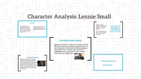 Character Analysis: Lennie by Maariyah Adam on Prezi