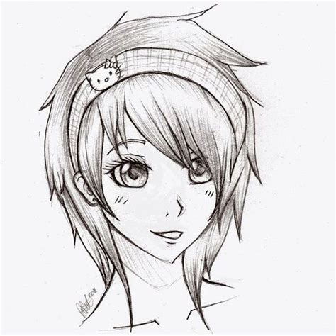 40 Amazing Anime Drawings And Manga Faces - Bored Art | Anime girl ...