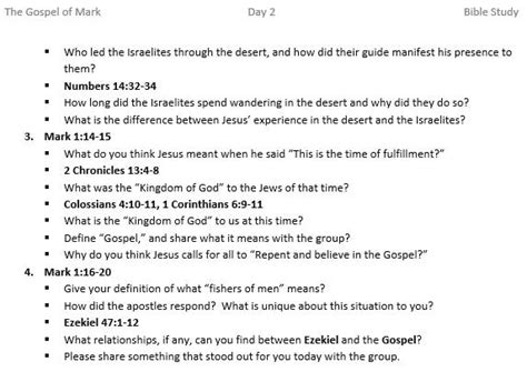 The Gospel of Mark - BIBLE STUDY