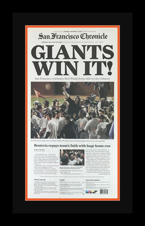 San Francisco Giants 2010 World Series giants Win - Etsy