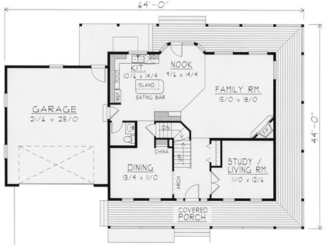 Full Length Covered Porch First Floor Plan - SDL Custom Homes