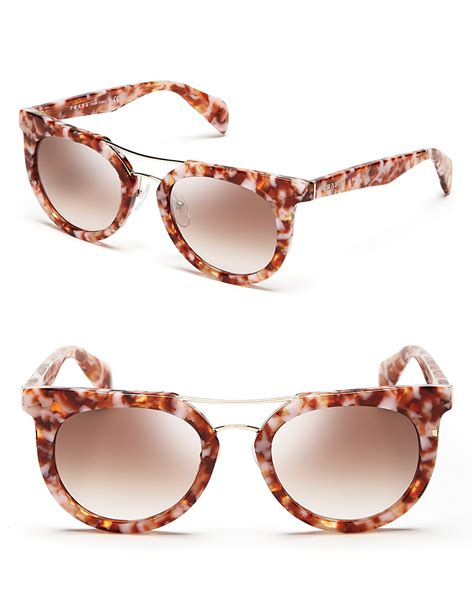 Lyst - Prada Rounded Cat Eye Sunglasses in Pink