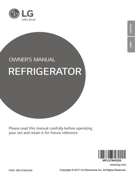 LG Fridge Manual MFL57840526 - (45) - 23 May 2017 PDF | PDF | Cold ...