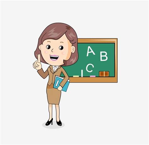 Female Teacher Vector Design Images, Teachers Day Teacher Textbook Female Teacher, Teacher ...