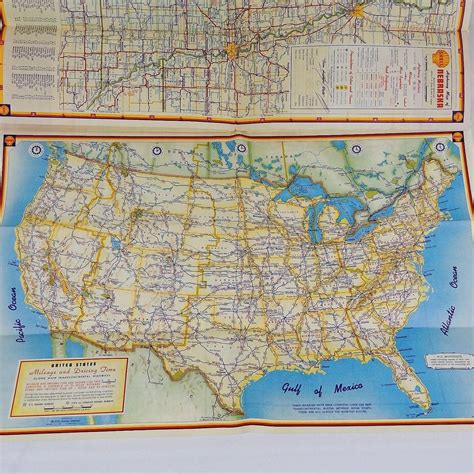 Nebraska Highway Road Map 1951 Shell Vintage | #4554536495