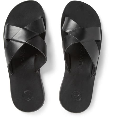 Lyst - Alvaro Leather Sandals in Black for Men