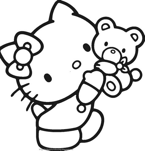 Kitty Coloring Page Printable