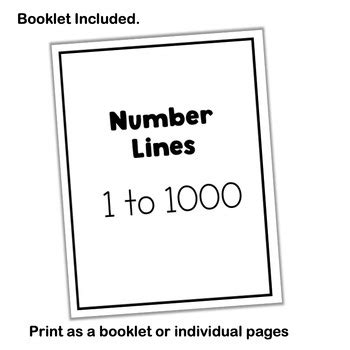 Number Lines 1 to 1000 by Fran's Place | TPT