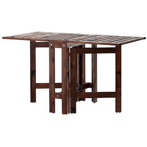 Ikea Applaro Drop-leaf Folding Wood Table Brown Seats 2 - 4, 22210.22617.812 - Walmart.com