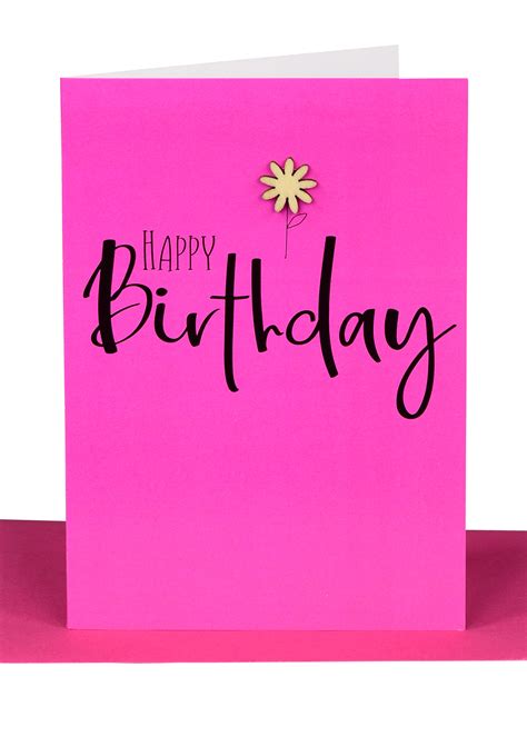 Happy Birthday Greeting Card Hot Pink | Australian Made | Lils Cards