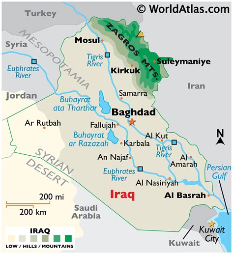 Iraq Large Color Map