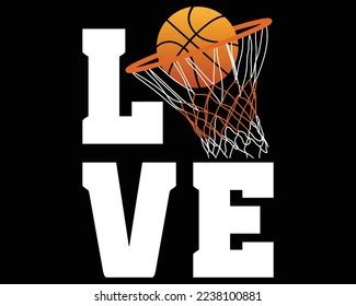 Love Basketball T-shirt Shirt Poster Design Stock Vector (Royalty Free ...