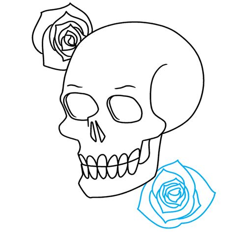 How to Draw a Skull and Rose - Really Easy Drawing Tutorial