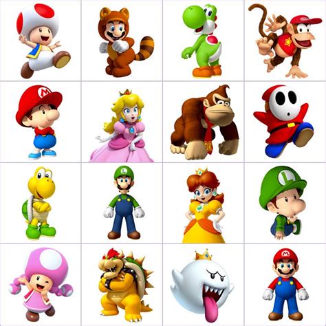 Play memory game - Grid of pictures with Mario Kart to remember ...