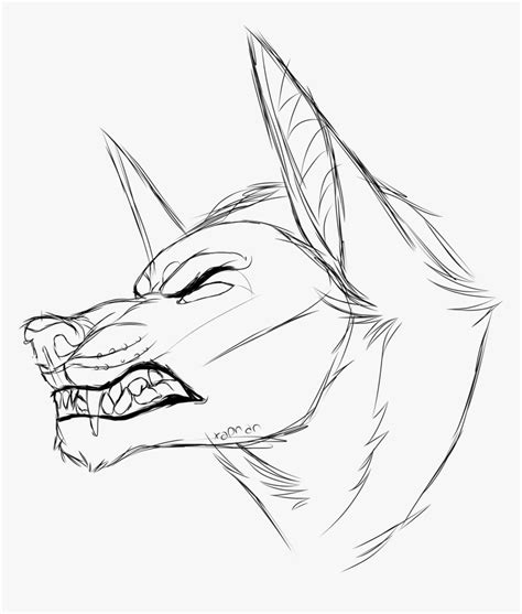 Angry Wolf Lineart Not Free To Use Without Permissionn - Free To Use Transparent Lineart, HD Png ...