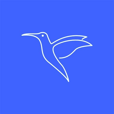 Premium Vector | Animal bird flying beauty hummingbird long beak minimalist line art logo design ...